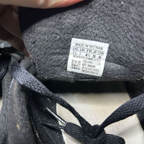 Adidas Samba Men’s Size 7.5 Classic Black White Leather Casual Shoes Sneakers - Picture 12 of 16